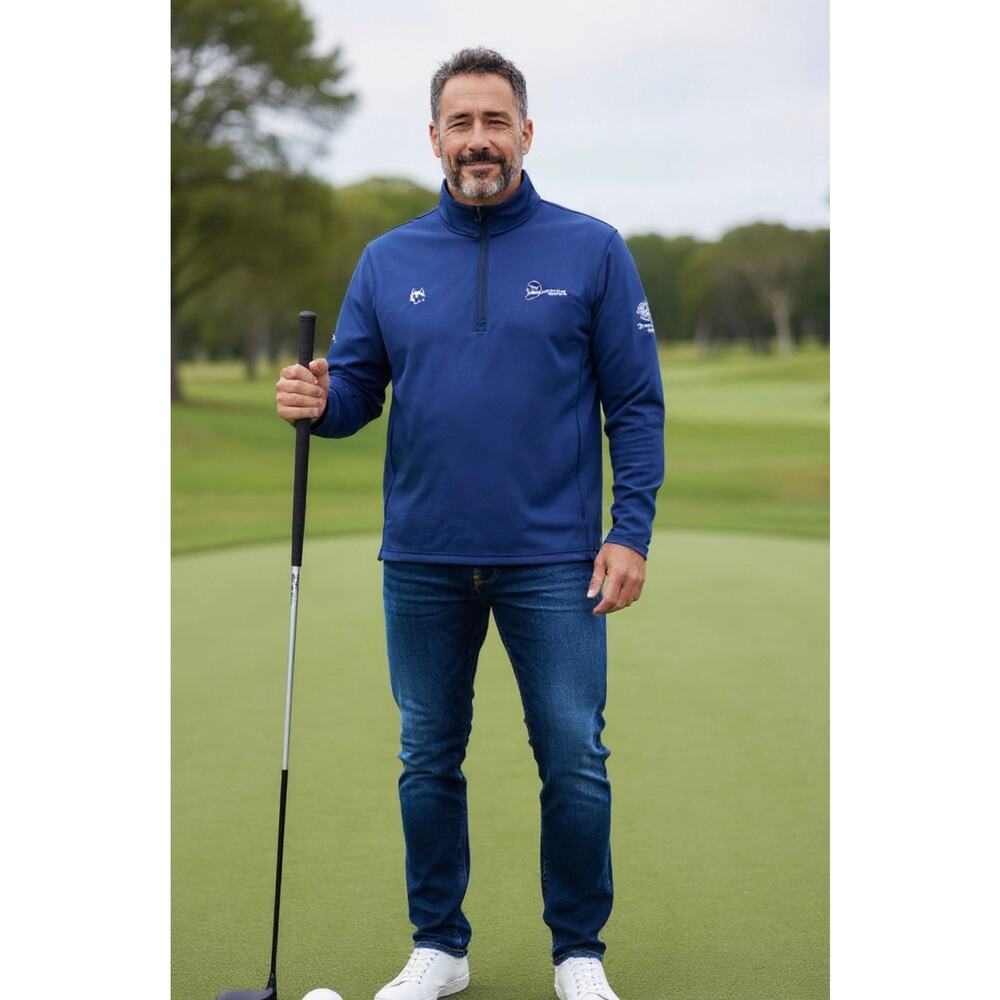 Greyson Navy New York Golf Club Quarter Zip Pullover Size‎ Medium